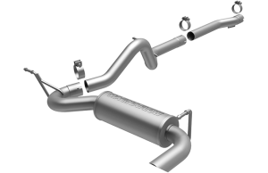 MagnaFlow 07-11 2dr JK Competition Series 2.5in Cat Back Single Outlet Stainless Exhaust (16393)