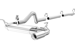 MagnaFlow 07-11 4dr JK MF Series 2.5in Cat Back Single Outlet Polished Tip Stainless Exhaust (16751)