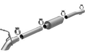 MagnaFlow 07-11 4dr JK Off Road Pro Series 2.5in Cat Back Single Outlet Satin Tip Stainless Exhaust (17120)