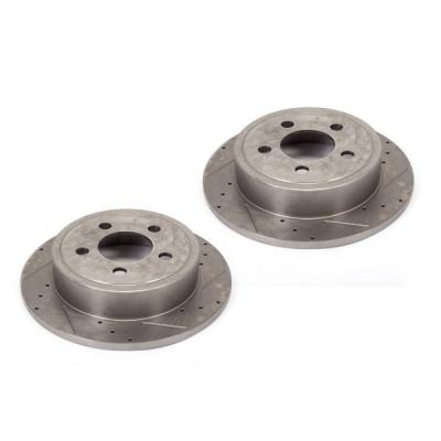 Alloy USA 07-16 Jeep Wrangler 2 Rear 12in Drilled/Slotted Disc Brake Rotors (11354)