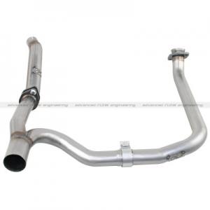 aFe Power Twisted Steel Loop Delete DP & Y-Pipe 2/2.5in SS Exhaust 12-14 JK V6-3.6L (4 Dr) (48-46210)