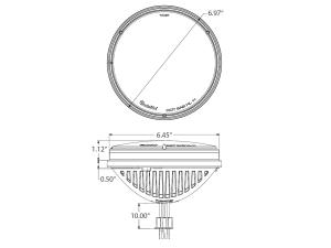 Rigid 7 Round Headlight Replacement pair w/ PWM Adaptors (55000)