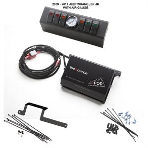 sPOD 09-16 JK 6 Switch System w/ double LED light switches & w/2-1/16 Dia. Gauge hole (620-0915LT-LED)