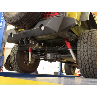 aFe Power Rebel Series Cat-Back 2.5 Dual Center Exit Stainless Steel Exhaust System w/ Black Tips (49-48054-B)